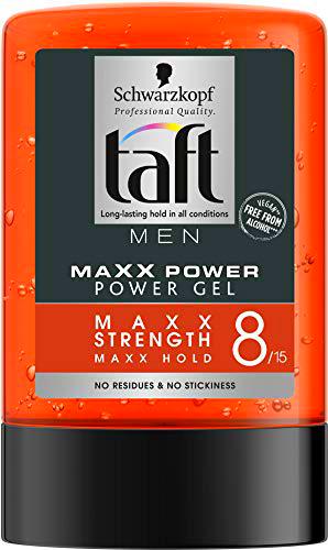 Schwarzkopf Taft - Gel 8 Maxx Power, Fijación ultra fuerte sin residuos, 300 ml