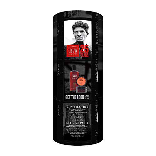 American Crew Get The Look Pack (Defining Paste Crema de Definición y Limpieza Cabellos 85g y Piel 3en1 Té Verde 250 ml)