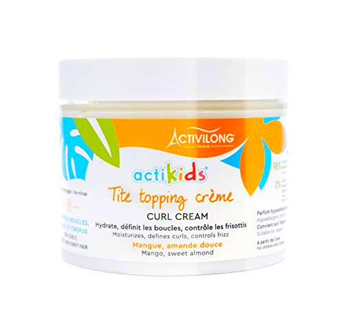 Activilong Actikids Tite Topping Curl - Crema de comedor y almendras dulces (300 ml)