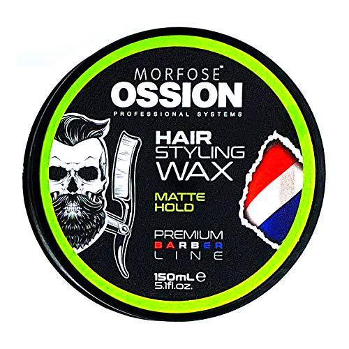 Morfose Ossion Premium Barber Line - Cera para peinar el cabello (150 ml)