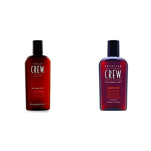 American Crew Loción de Fijación Ligera 250 ml &amp; Liquid Wax Cera Pelo Hombre