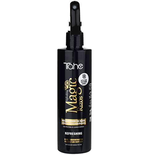 Tahe Magic Rizos Recuperador de rizos en spray Refreshing con Proteína de Quinoa dorada, 300 ml