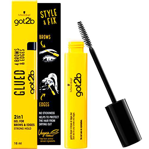 Schwarzkopf got2b pegado para cejas y bordes, gel 2 en 1