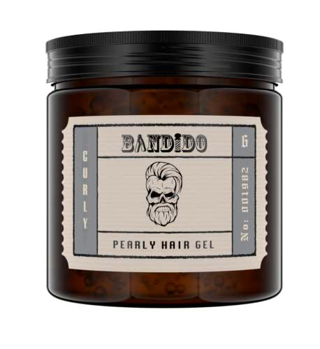 Bandido Gel de peinado para hombre, 500 ml, 06 Curly | Gel para el pelo para hombres | No se pega | aspecto húmedo | Gel para el cabello efecto brillante | Gel de peinado para niños